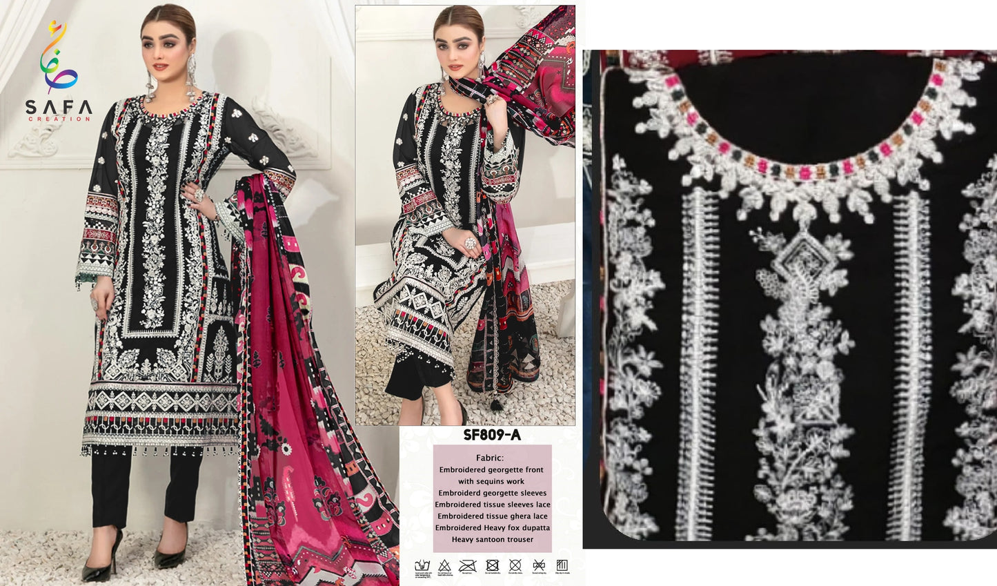 809A Safa Creation Pakistani Salwar Suits
