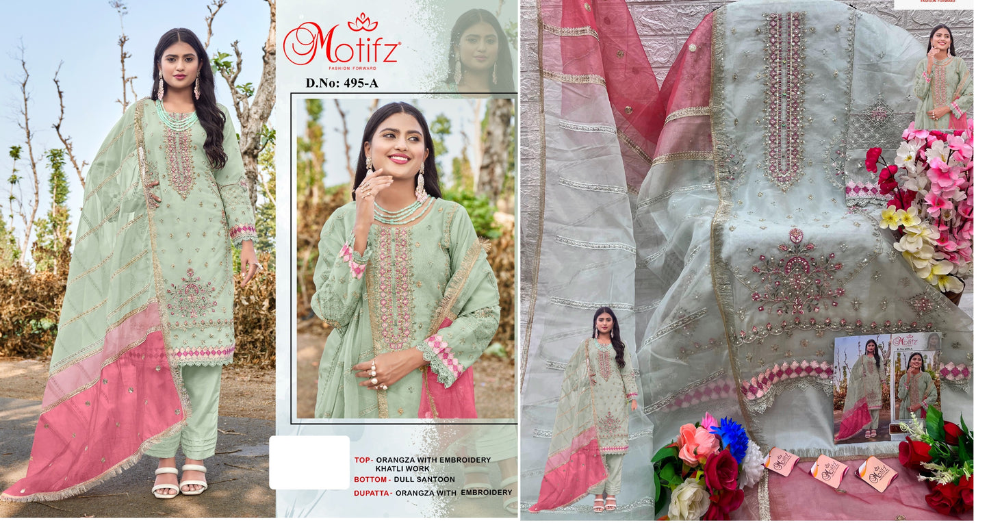 495A Motifz Pakistani Salwar Suits
