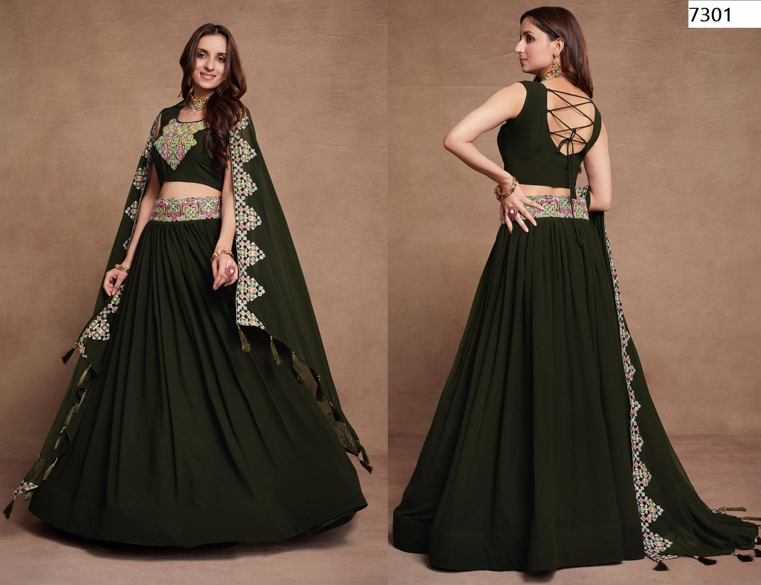 7301 Gulkanya Vol 4 Aahvan Designs Lehenga Choli