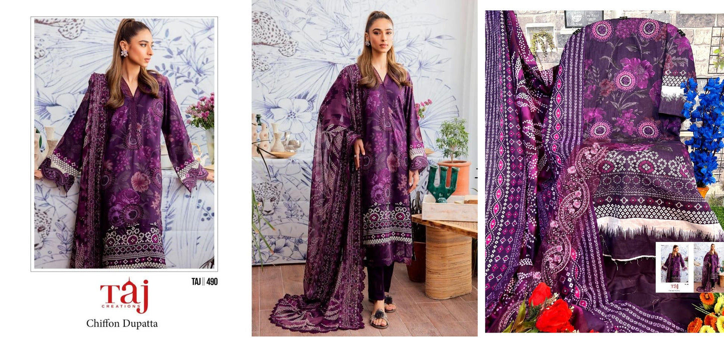 490 Taj Creations Pakistani Salwar Suits