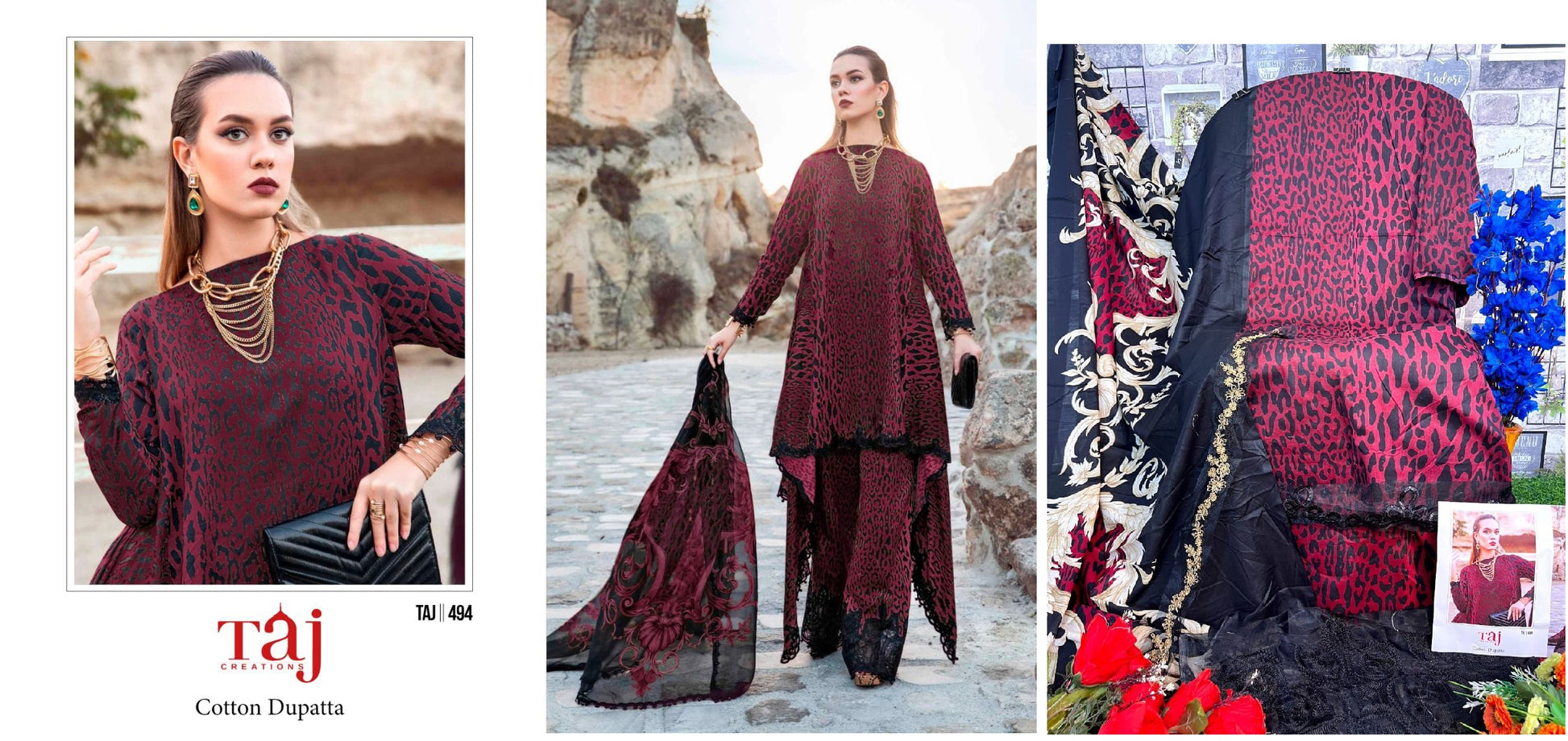 494 Taj Creations Pakistani Salwar Suits