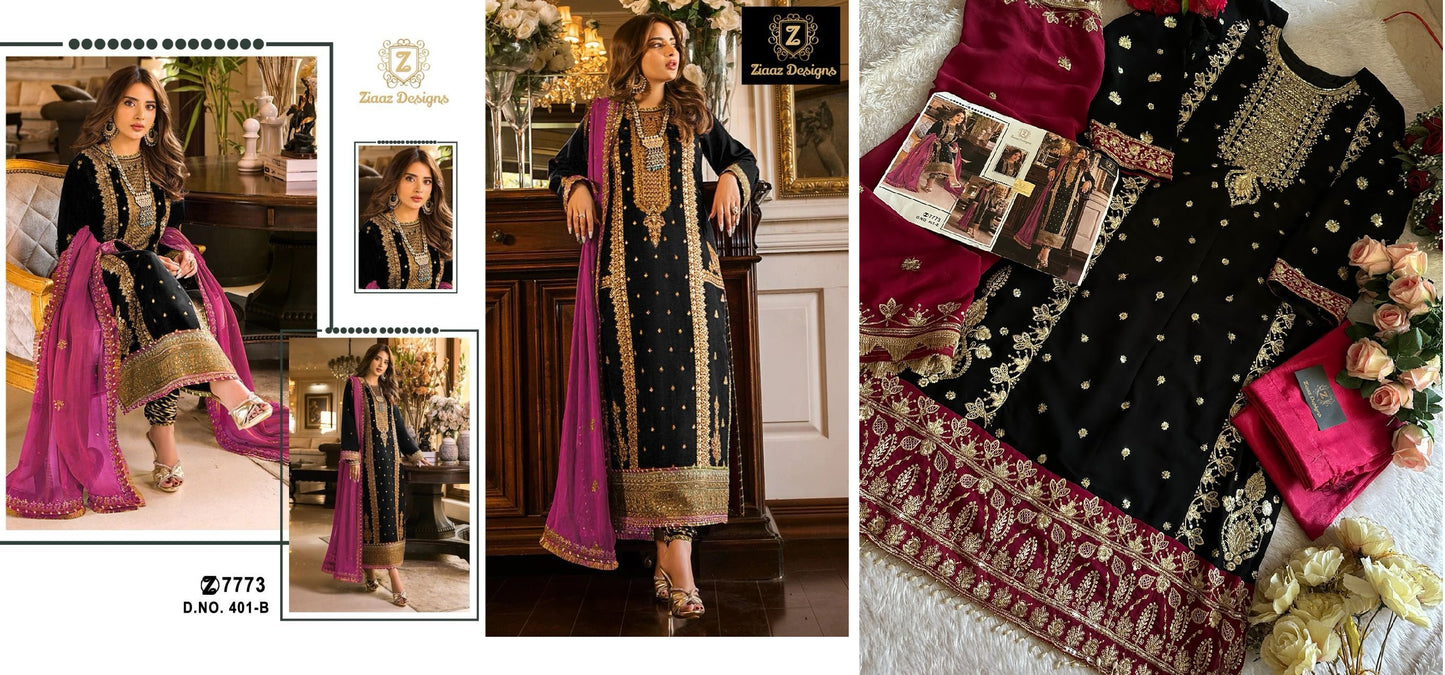 401B Ziaaz Designs Pakistani Salwar Suits