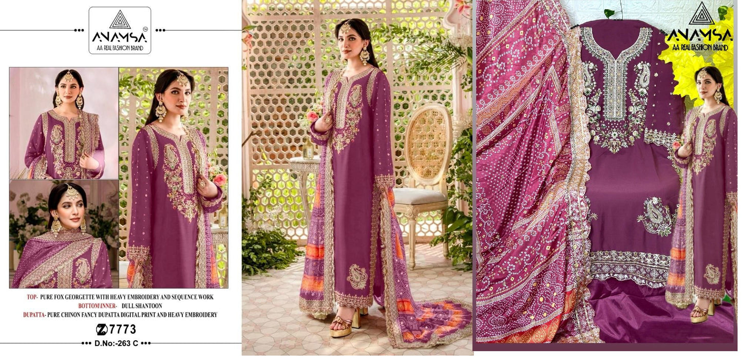 263C Anamsa Pakistani Salwar Suits