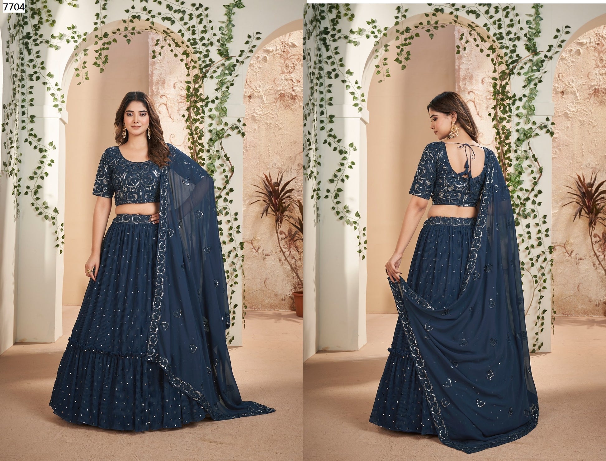 7704 Gulkanya Vol 5 Aahvan Designs Lehenga Choli