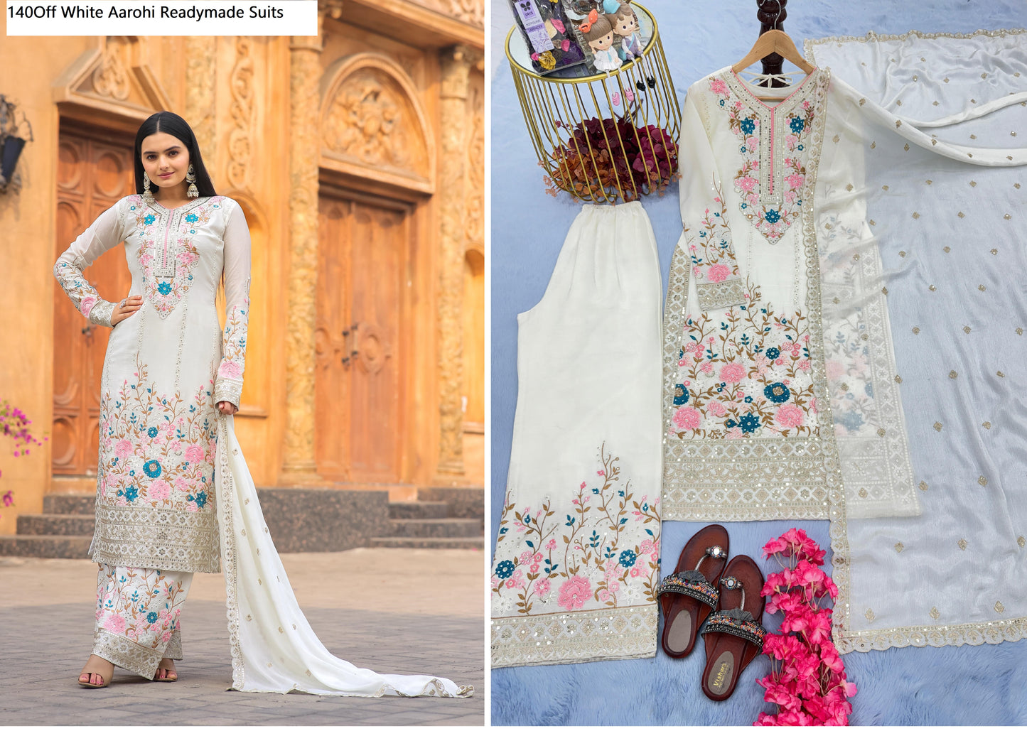 140Off White Aarohi Readymade Suits