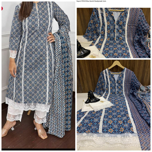 Rayon170524Blue Aarohi Readymade Suits