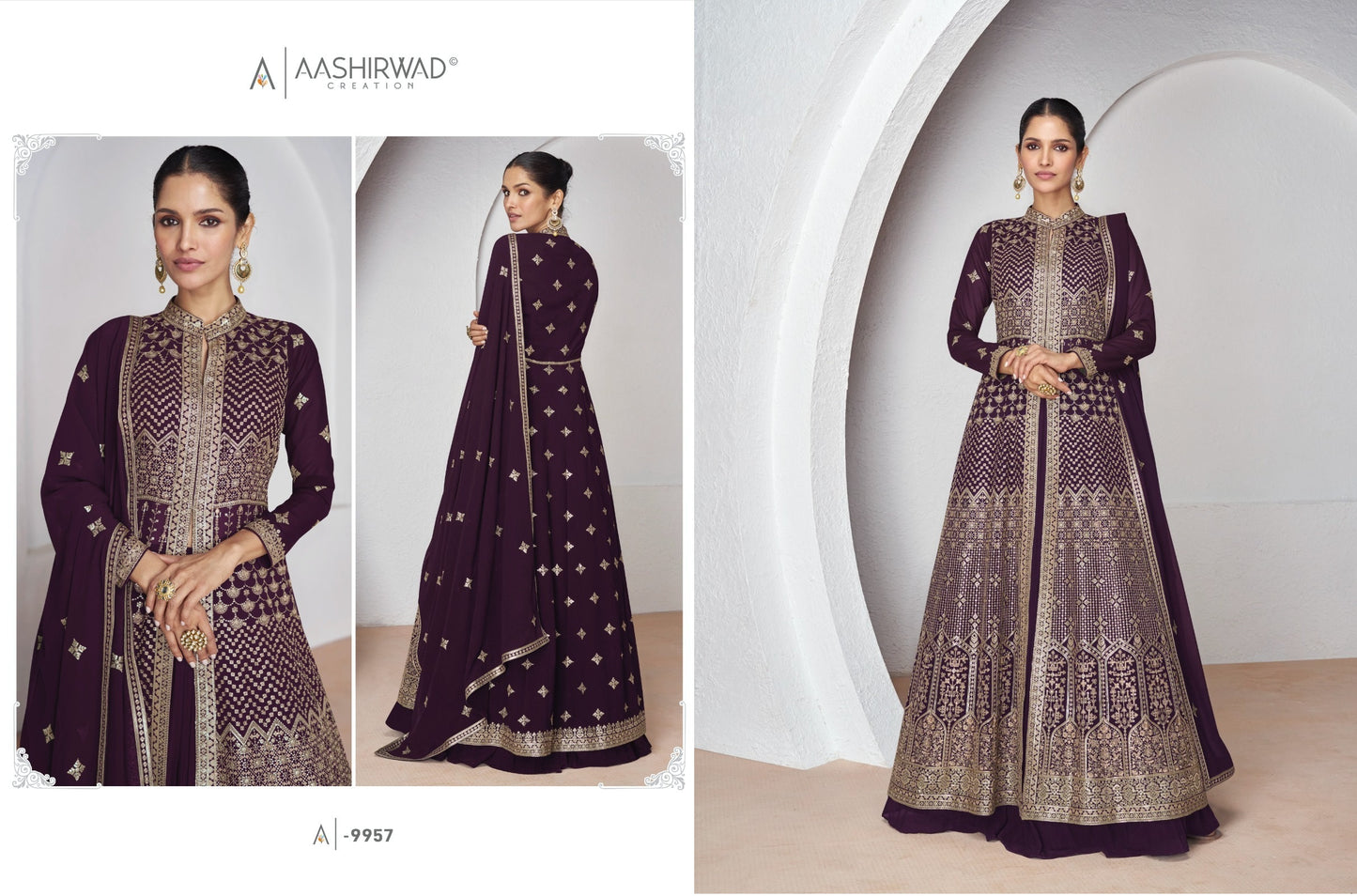 9957 Aakruti Aashirwad Creation Readymade Suits