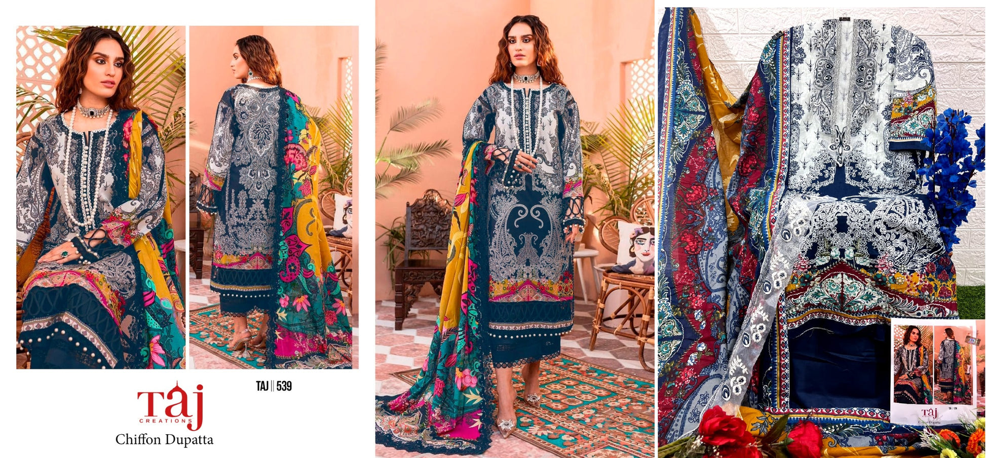 539 Taj Creations Pakistani Salwar Suits