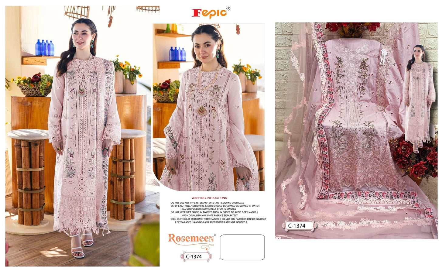 C-1374 Rosemeen Fepic Pakistani Salwar Suits