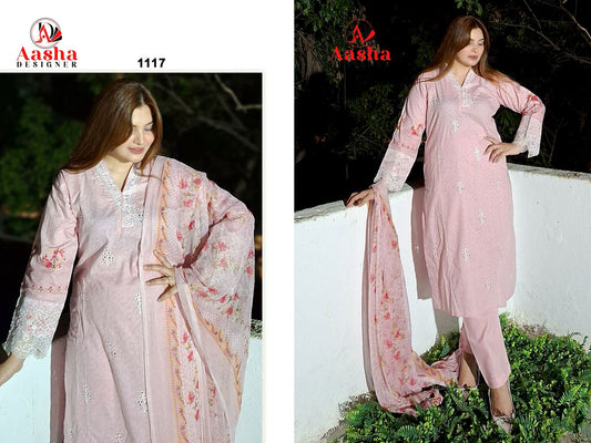 1117 Aasha Designer Printed Pakistani Salwar Suits