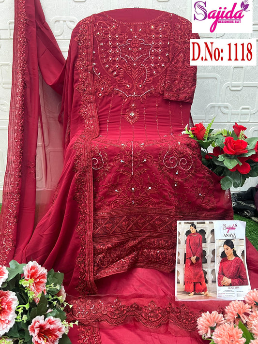 1118 Anaya Vol-3 Sajida Georgette Pakistani Salwar Suits