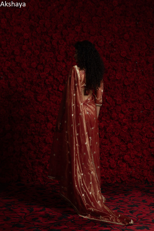 111 Red Akshaya Net Organza Sarees
