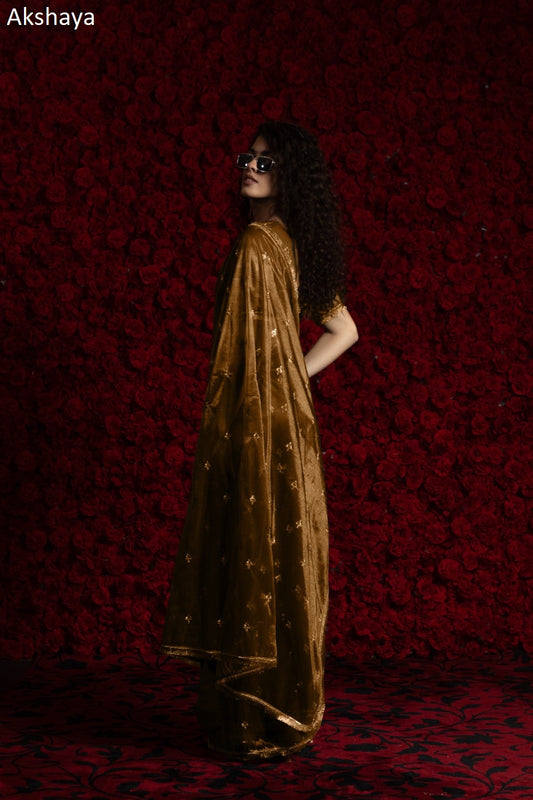 111 Yellow Akshaya Net Organza Sarees