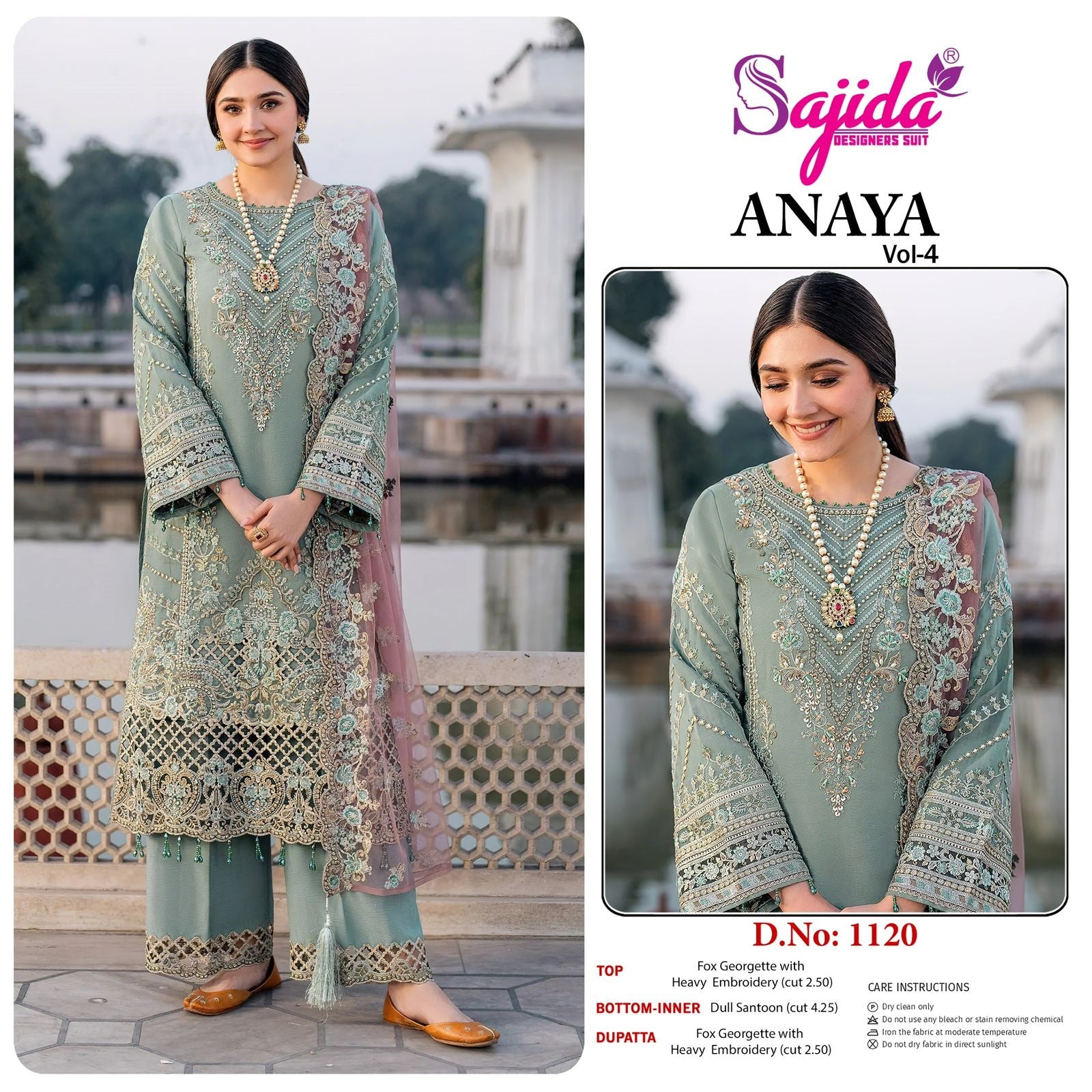 1120 Anaya Vol-4 Sajida Georgette Pakistani Salwar Suits