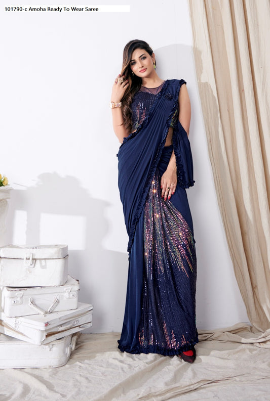 101790-C Amoha Ready To Wear Saree