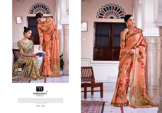 1003 Ruby Mahamani Creation Sarees