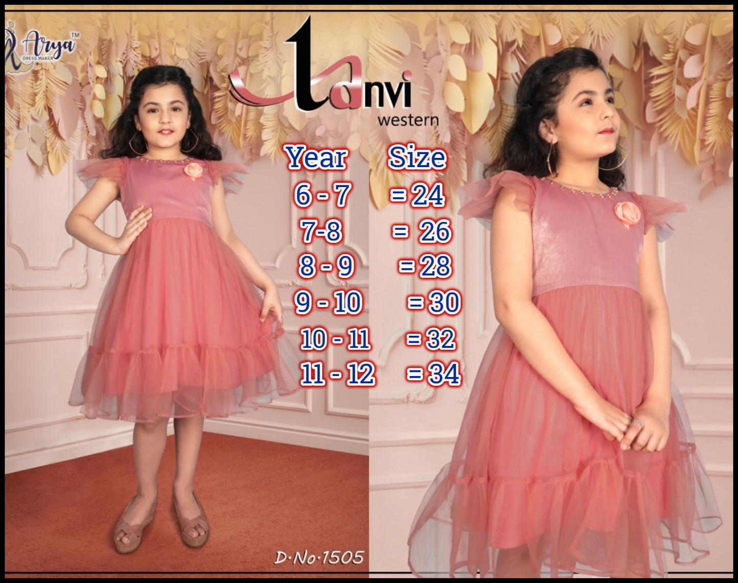 1505 Tanvi Adm Girls Western Dress