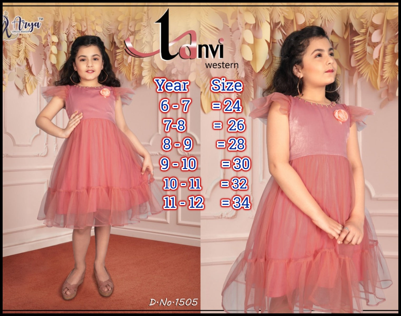 1505 Tanvi Adm Girls Western Dress