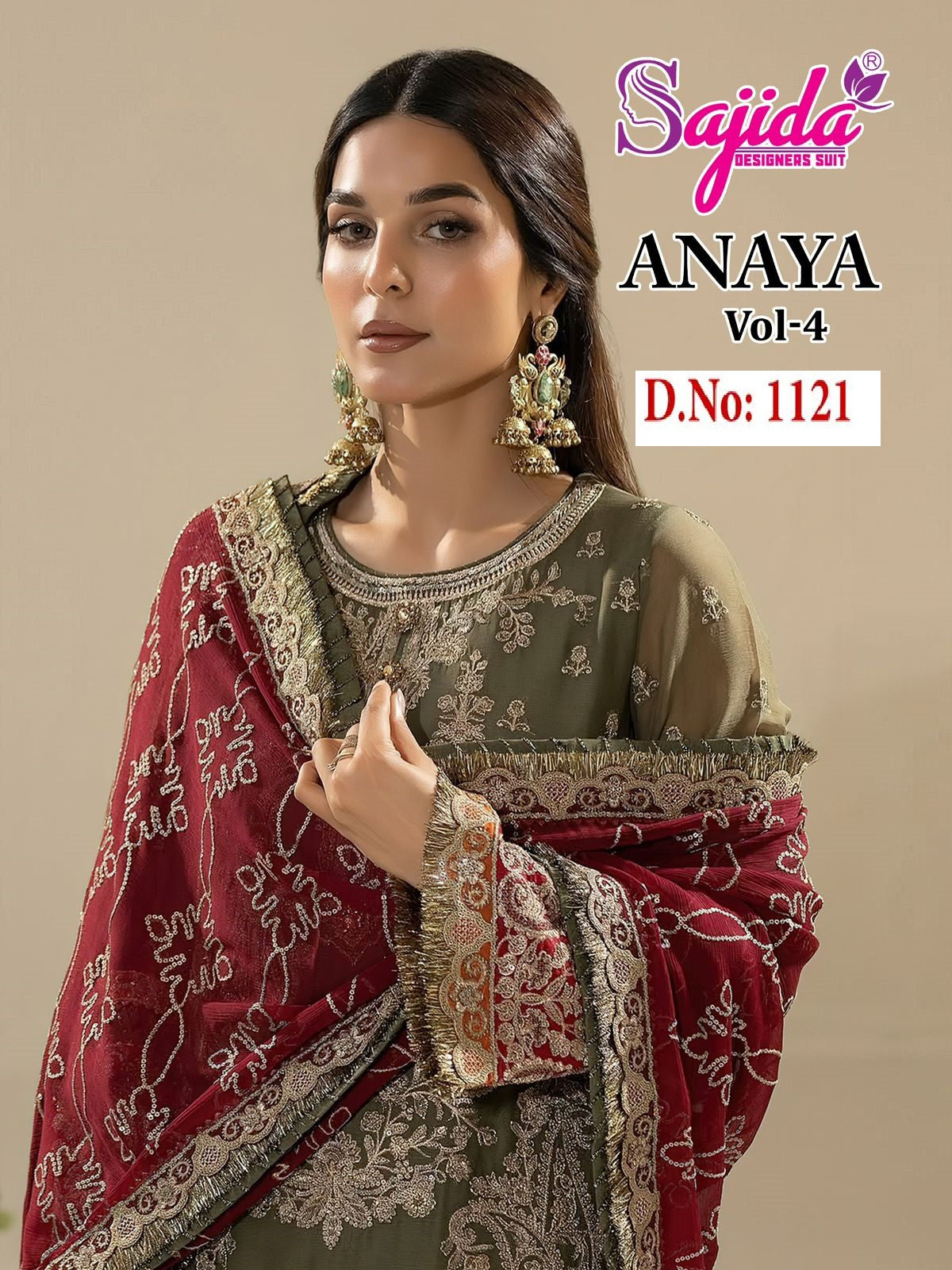 1121 Anaya Vol-4 Sajida Georgette Pakistani Salwar Suits