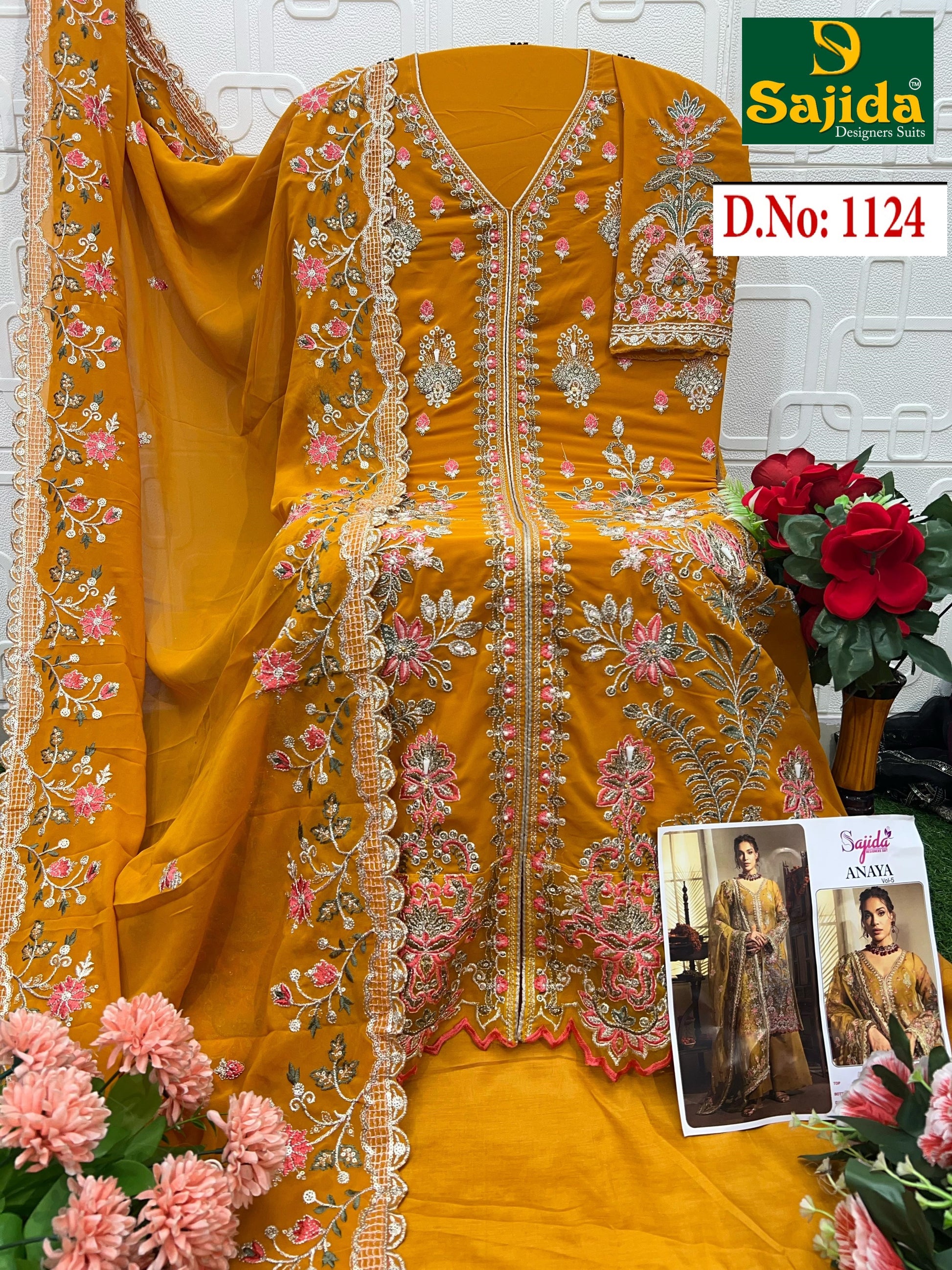 1124 Anaya Vol-5 Sajida Georgette Pakistani Salwar Suits
