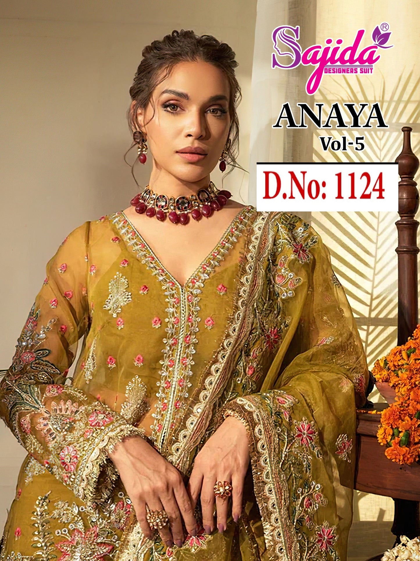 1124 Anaya Vol-5 Sajida Georgette Pakistani Salwar Suits