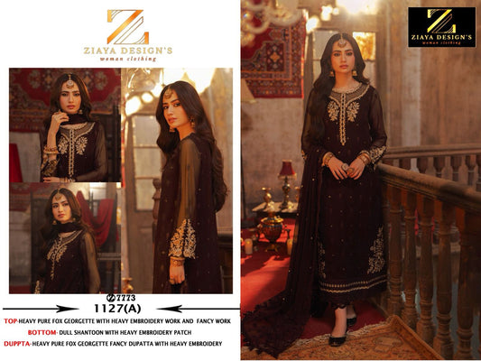 1127A Ziaya Design Fox Georgette Pakistani Salwar Suits