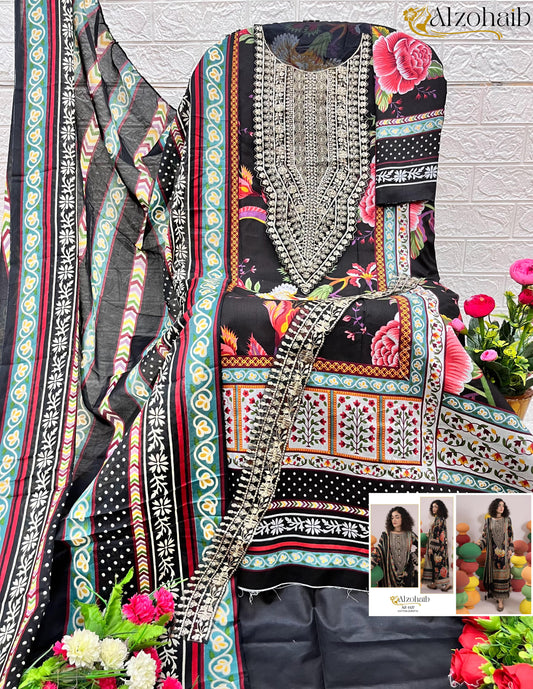 1127 Al Zohaib Pure Cotton Pakistani Salwar Suits