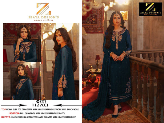 1127C Ziaya Design Fox Georgette Pakistani Salwar Suits