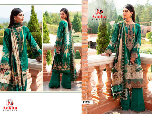 1128 Aasha Designer Embroidery Pakistani Salwar Suits