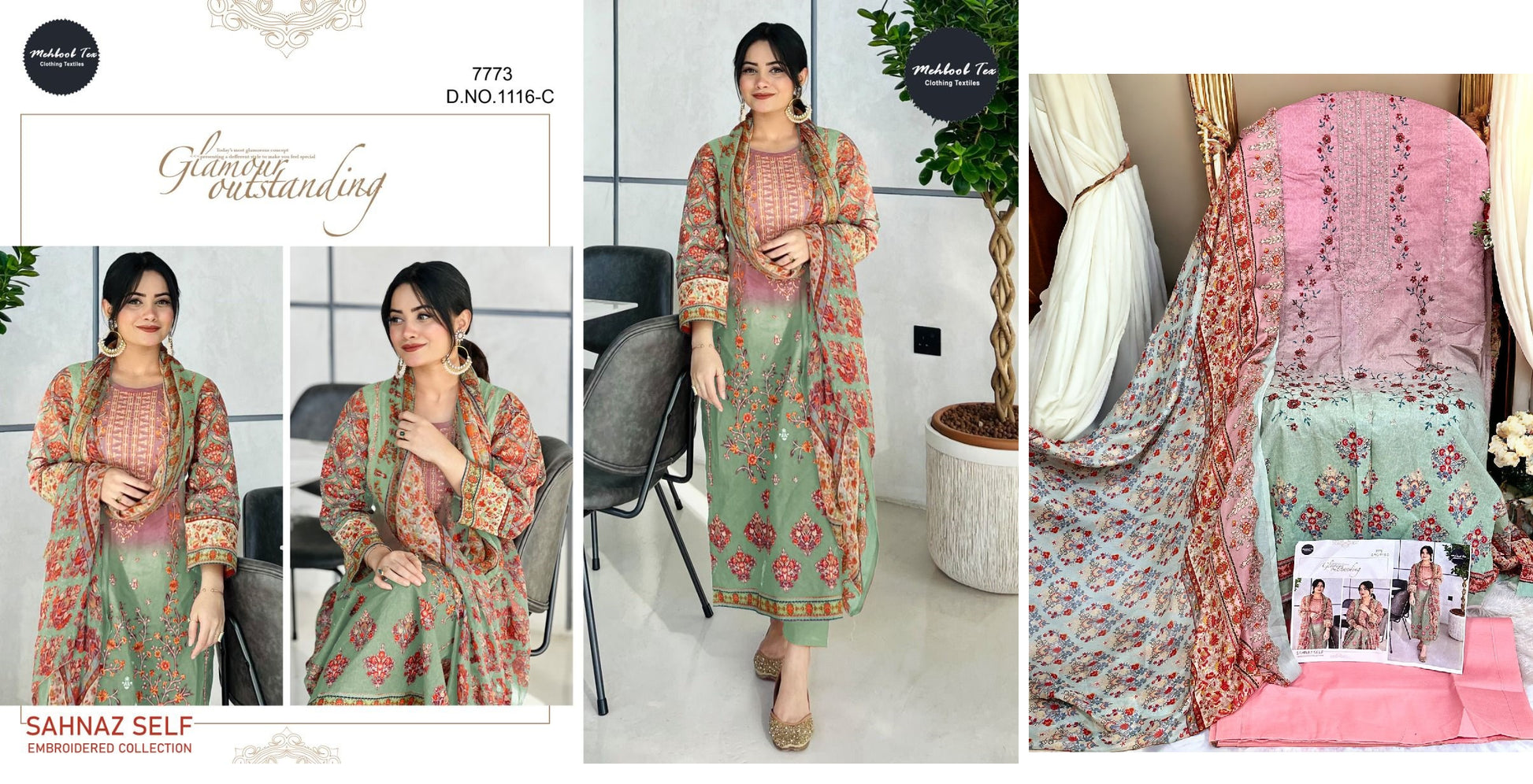 1116C Mehboob Tex Pakistani Salwar Suits