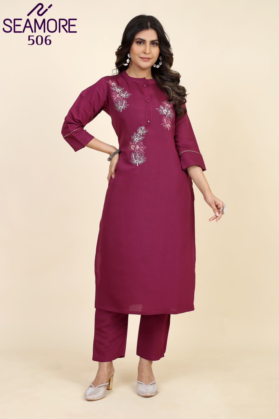 506 Prisha Vol 2 Seamore Kurti Pant Set