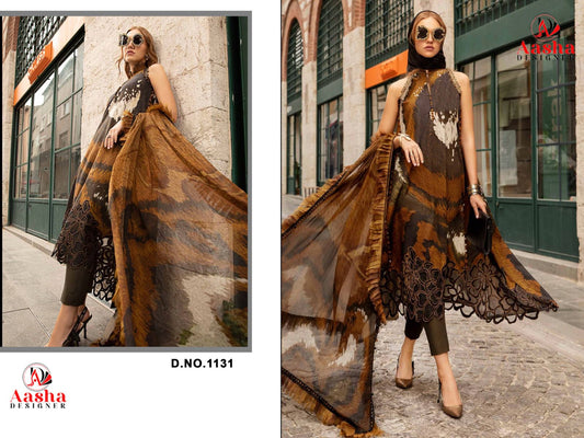 1131 M Prints Vol 13 Aasha Designer Embroidery Pakistani Patch Suits