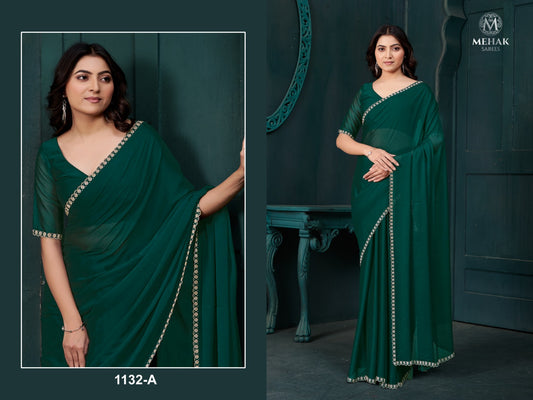 1132A Mehek Crepe Silk Sarees