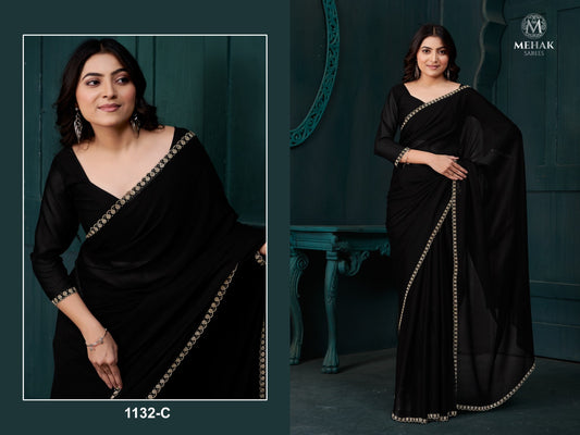 1132C Mehek Crepe Silk Sarees
