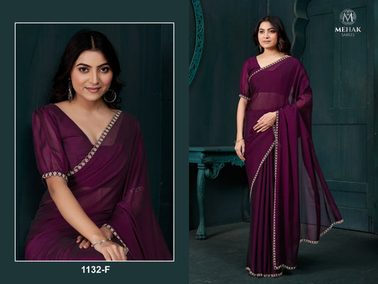 1132F Mehek Crepe Silk Sarees