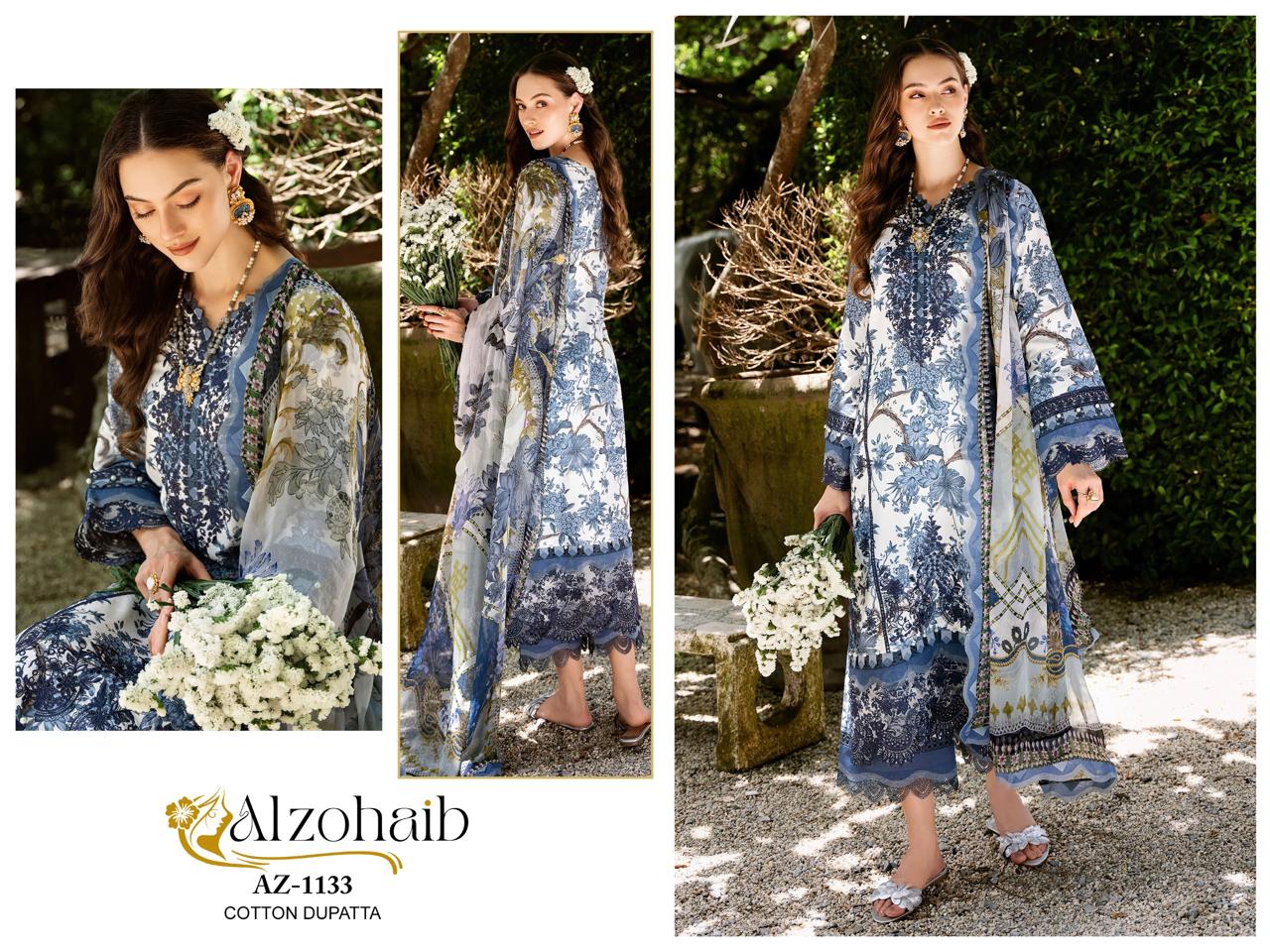 1133 Al Zohaib Print Pakistani Salwar Suits