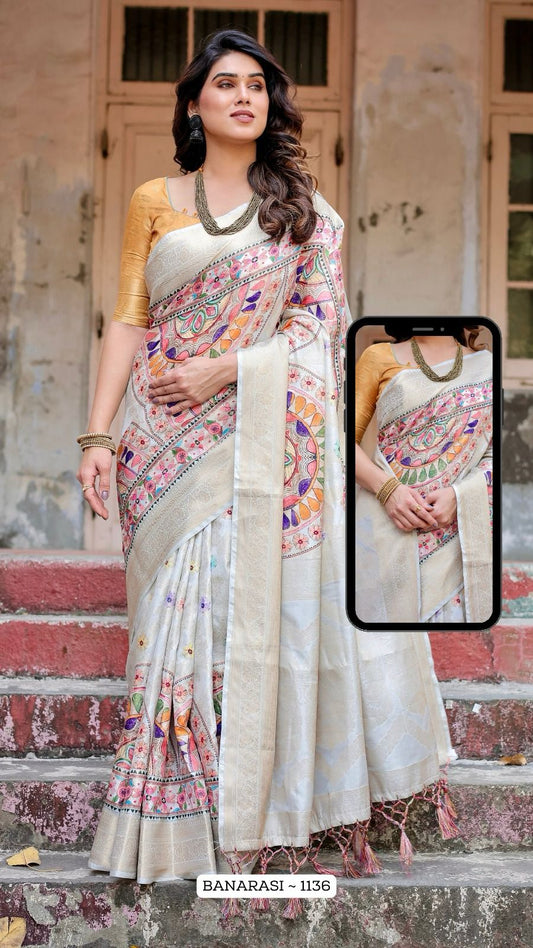 1136 Nx Almaari Banarasi Silk Sarees
