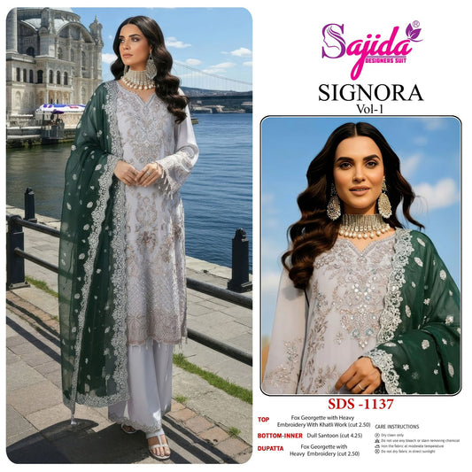 1137 Signora Vol 1 Sajida Georgette Pakistani Salwar Suits