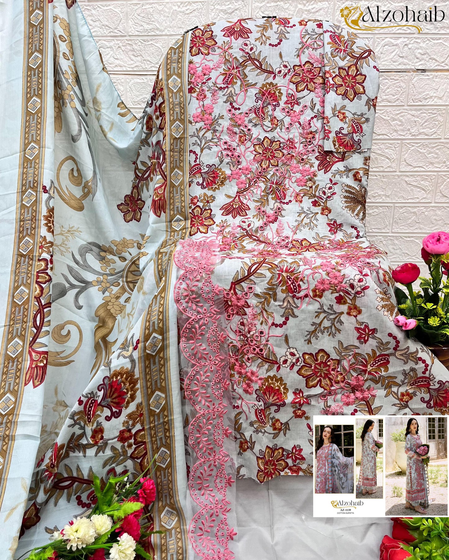 1139 Al Zohaib Print Pakistani Salwar Suits