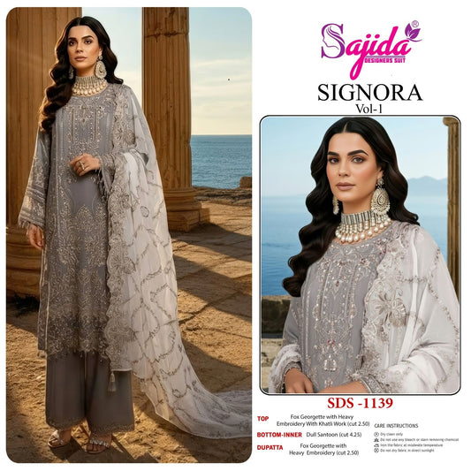 1139 Signora Vol 1 Sajida Georgette Pakistani Salwar Suits