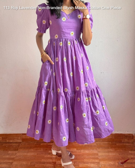 113 Roji Lavender Non-Branded Stysh Maska Cotton One Piece