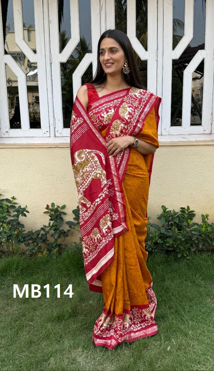 Mb105 To Mb115 Jacquard Mira Bela Silk Sarees