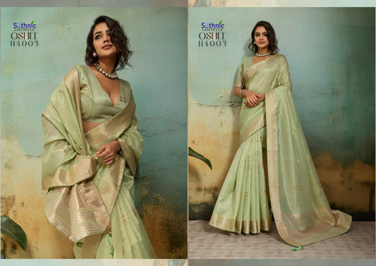 114003 Oshee Vibe Sethnic Linen Sarees