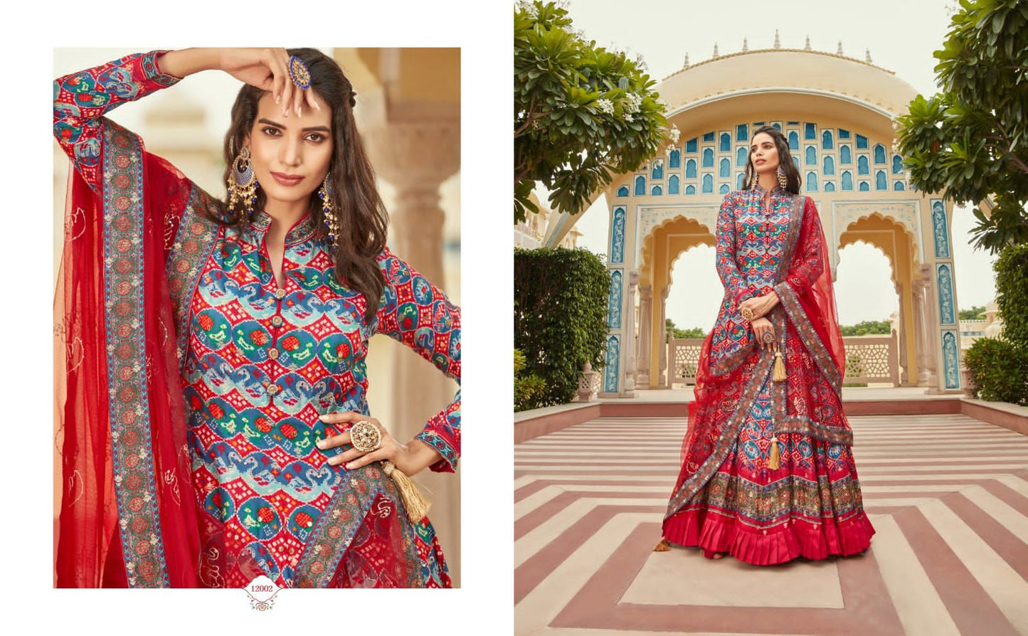 12002 Gajgamini Virasat Gown Dupatta Set