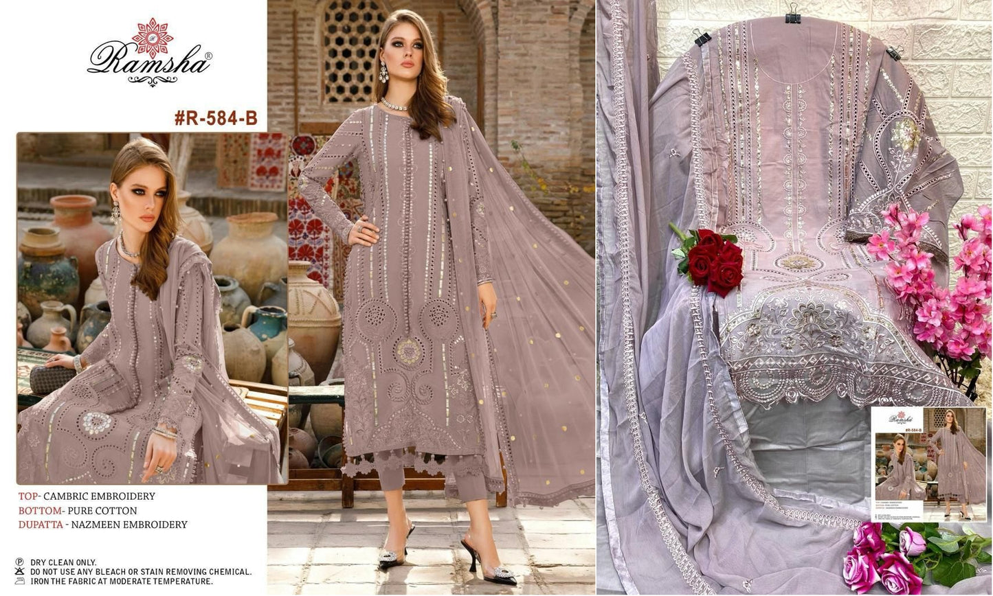 584B Ramsha Pakistani Salwar Suits