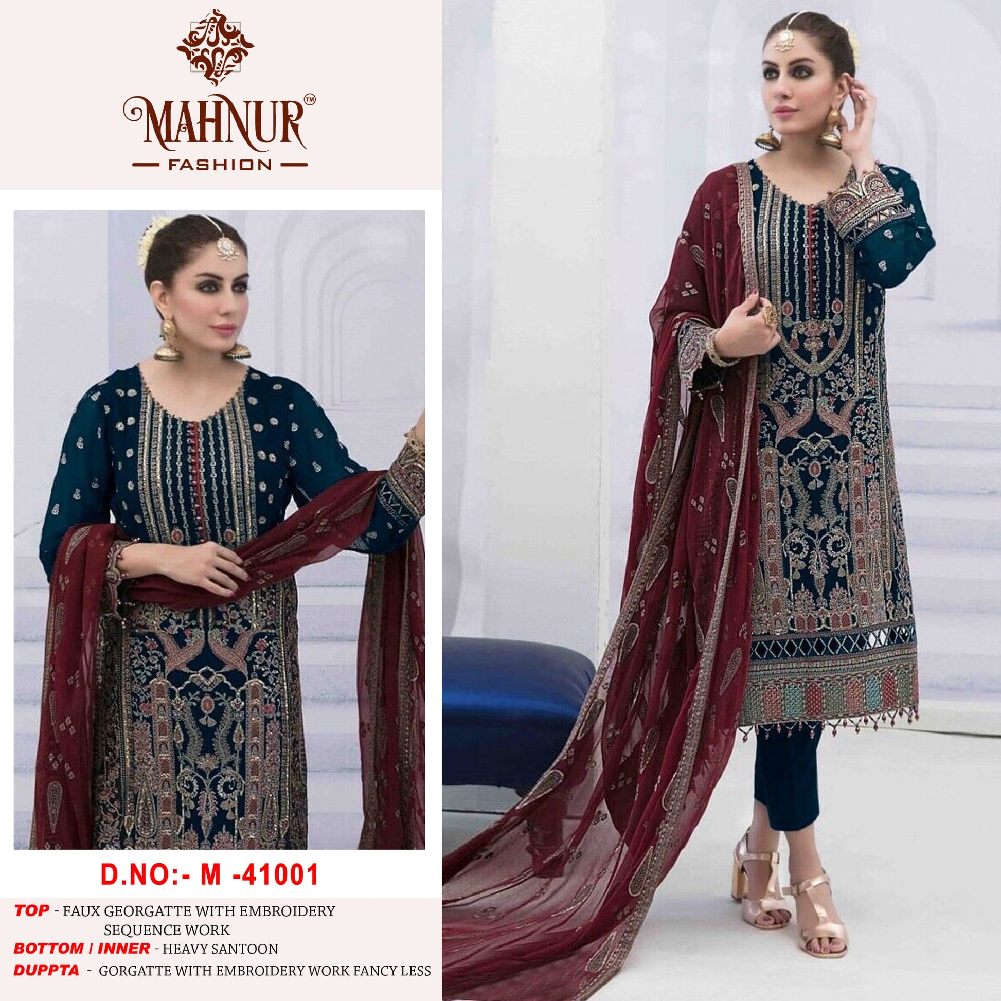 41001 Vol 41 Mahnur Pakistani Salwar Suits