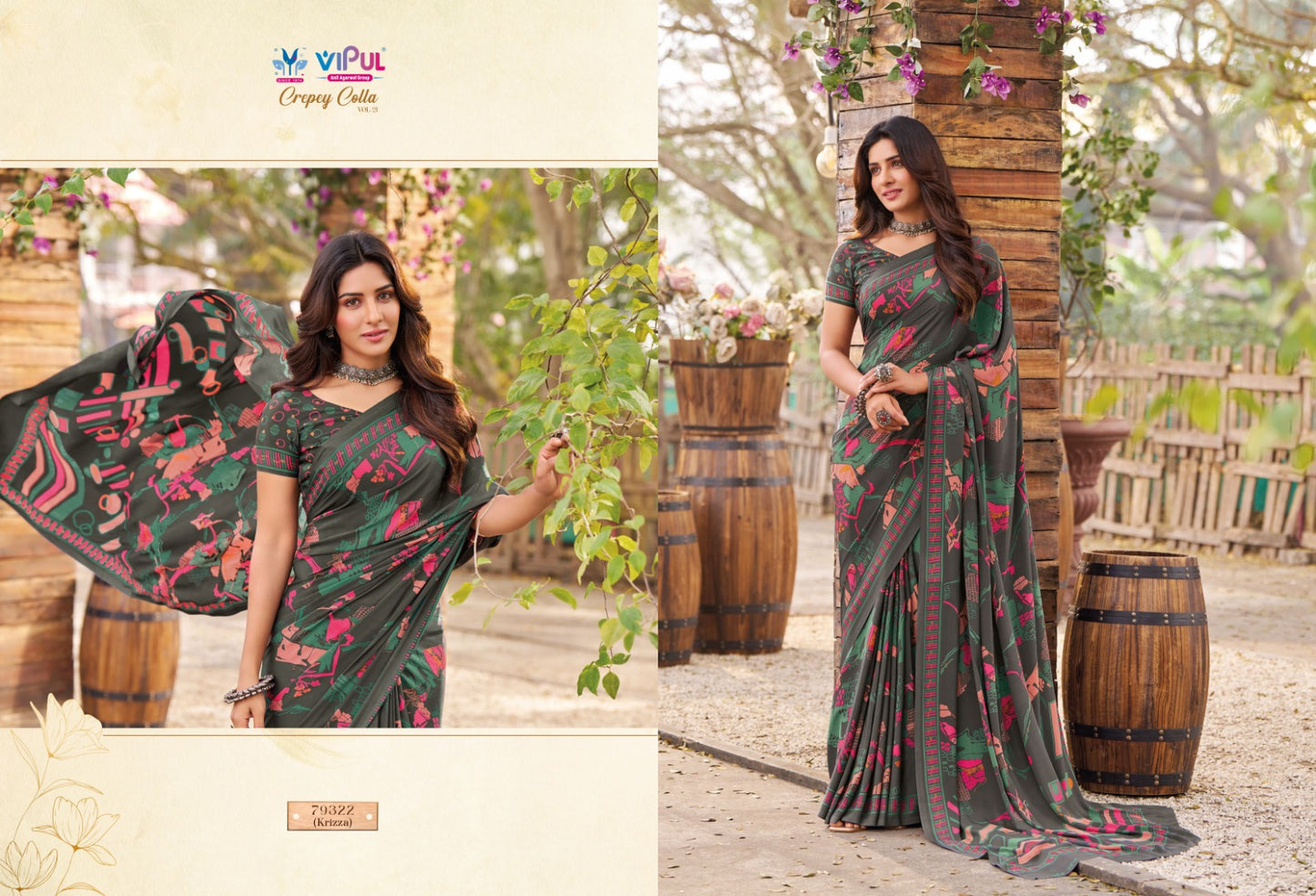 79322 Crepey Colla Vol 21 Vipul Sarees