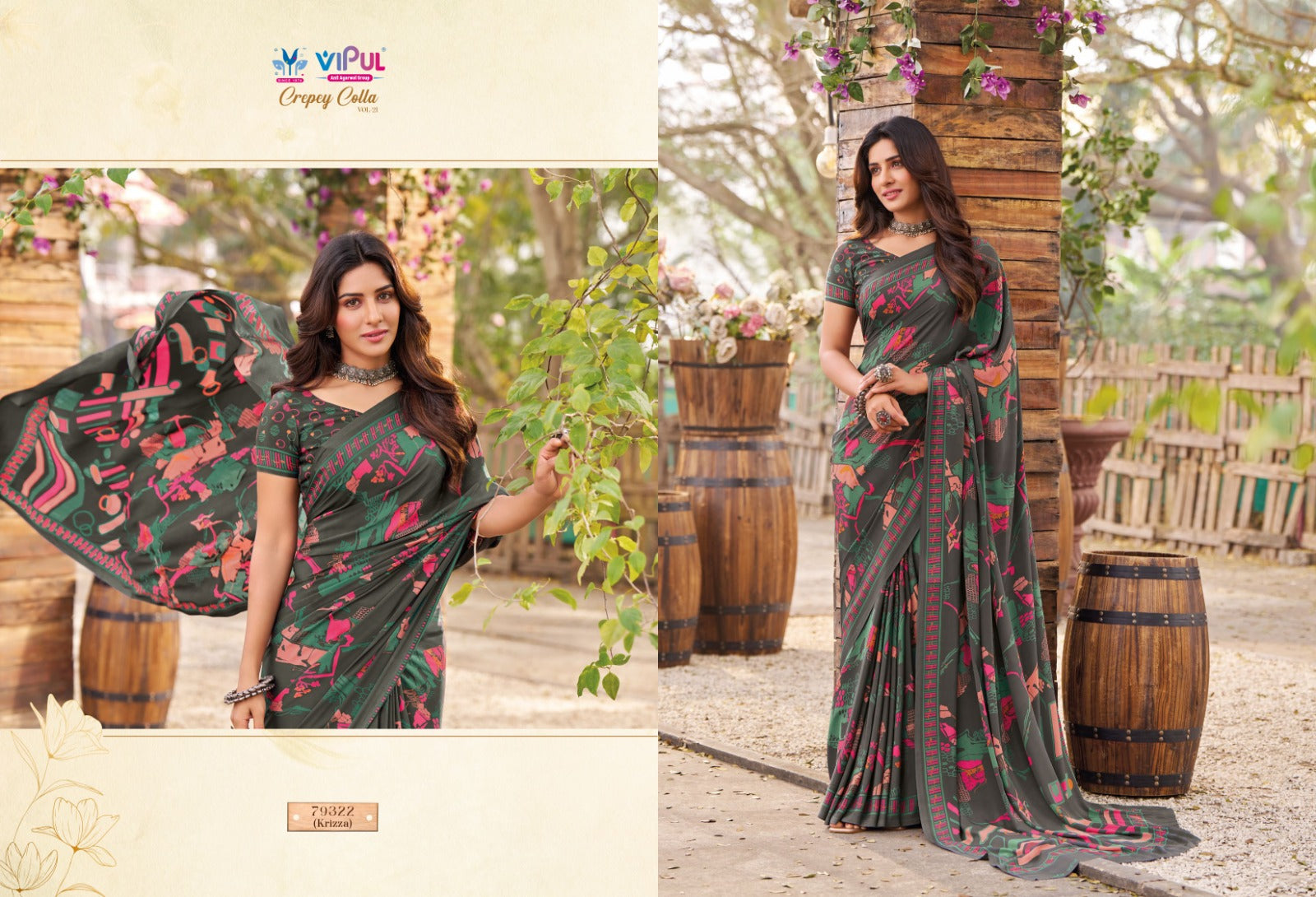 79322 Crepey Colla Vol 21 Vipul Sarees