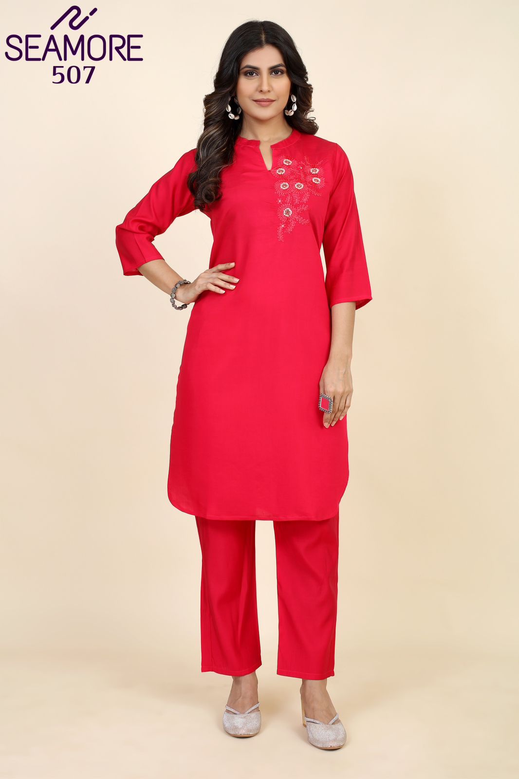 507 Prisha Vol 2 Seamore Kurti Pant Set