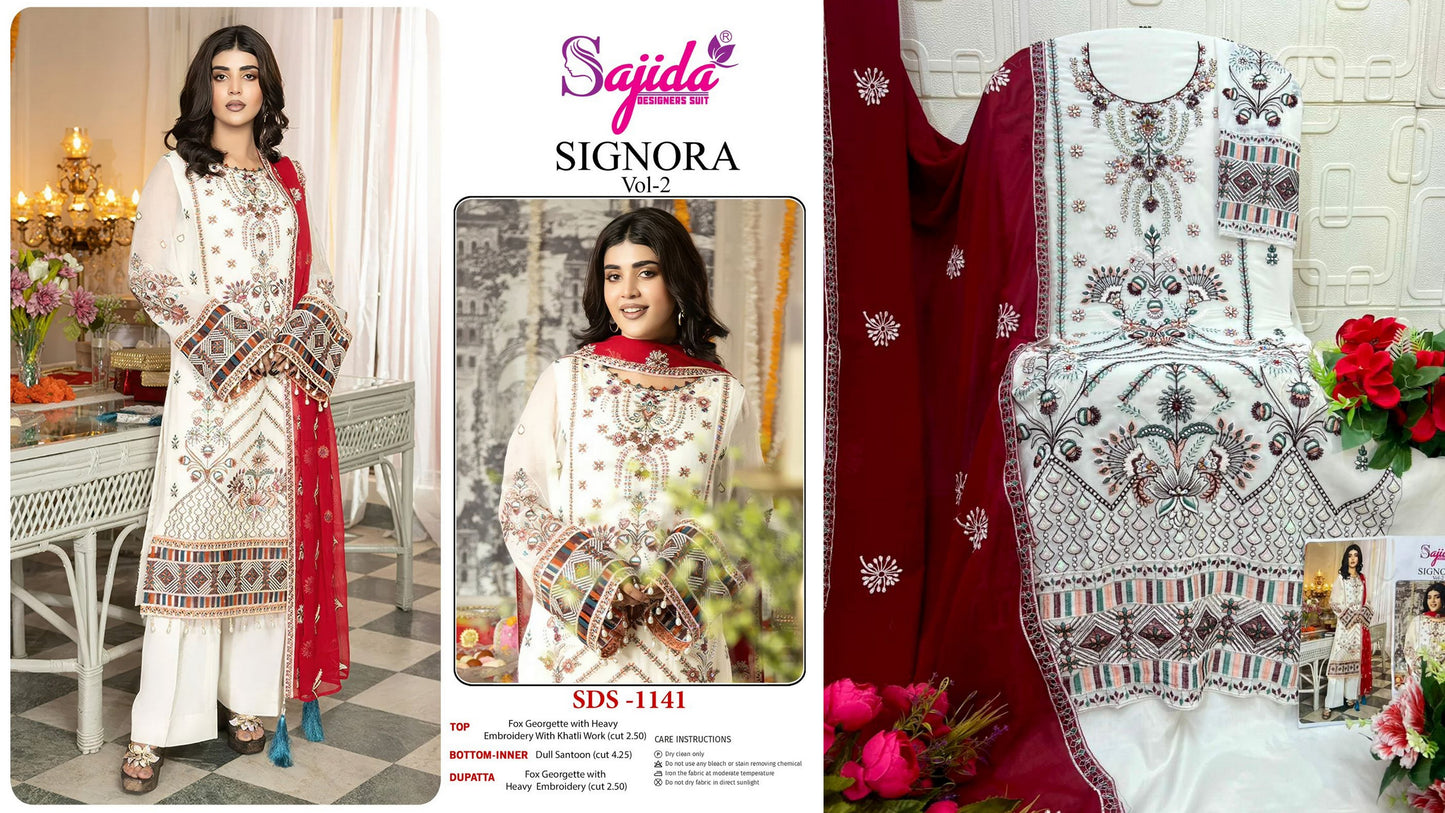 1141 Signora Vol 2 Sajida Georgette Pakistani Salwar Suits